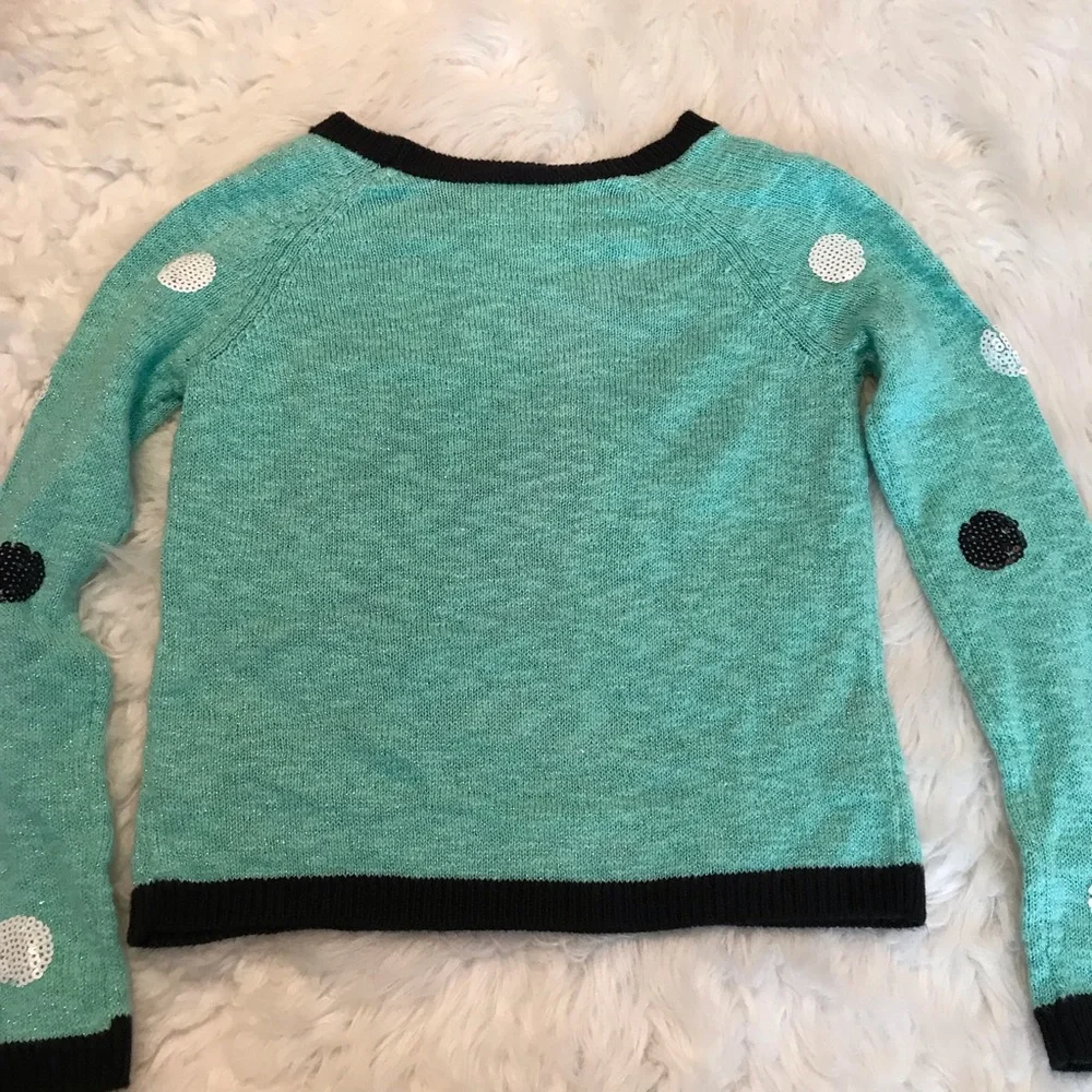 Justice polka dot sequin sweater size 10 girls Long Sleeve